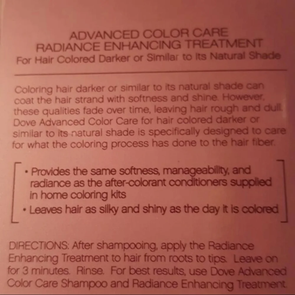 Dove Color Care Therapy Treatment & Conditioner